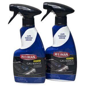 Weiman Gas Range Cleaner Degreaser Spray, 12 oz, 2 Pack